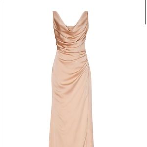 Cowl Neck Evening Mermaid Dress